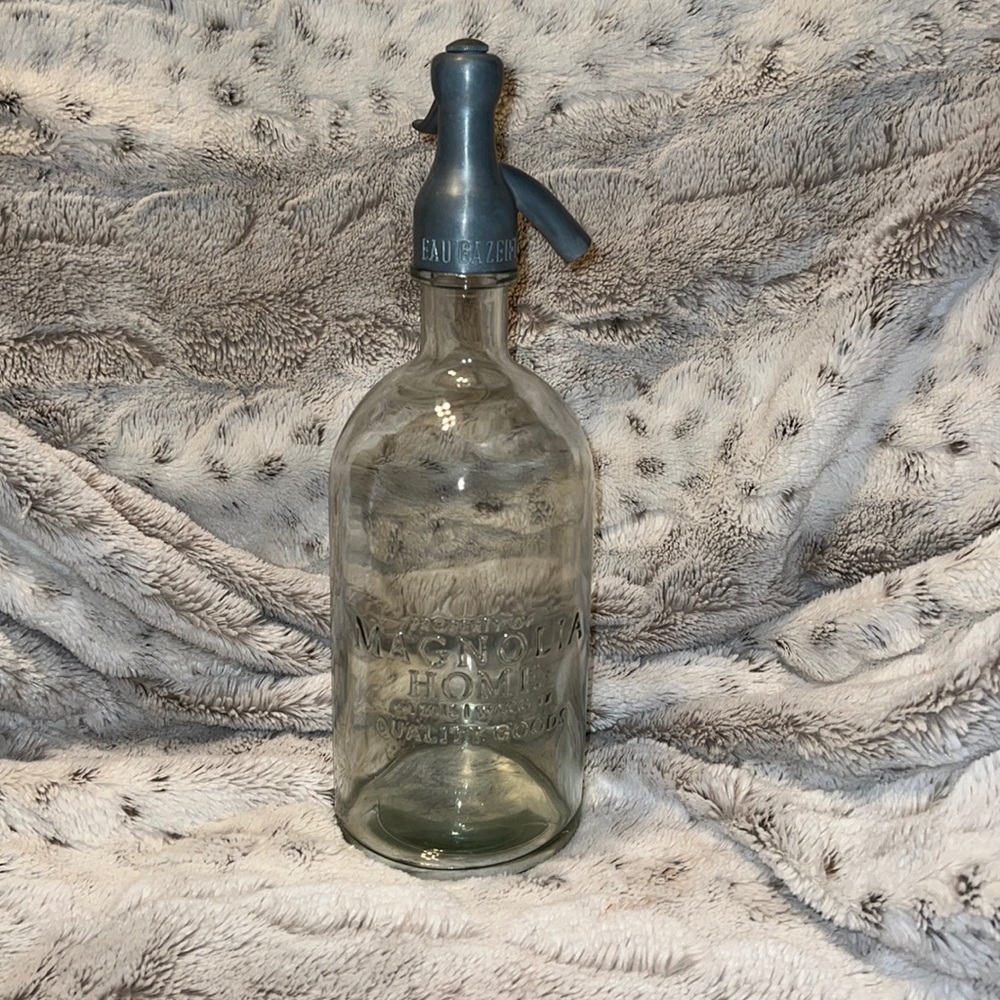 Joanna Gaines Magnolia Home Vintage Style Glass Seltzer Bottle